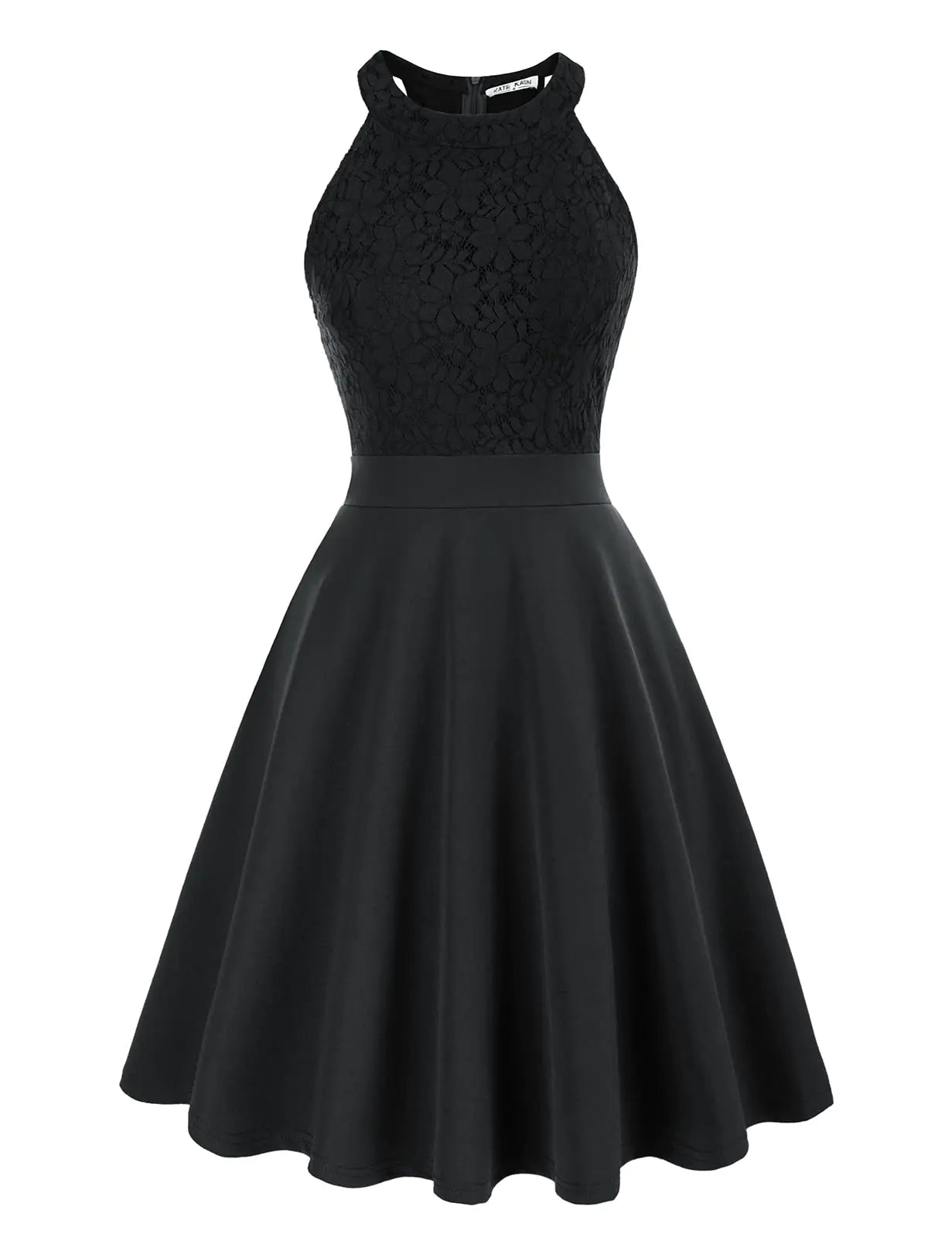 Lace Halter Skater Dress for Special Occasions